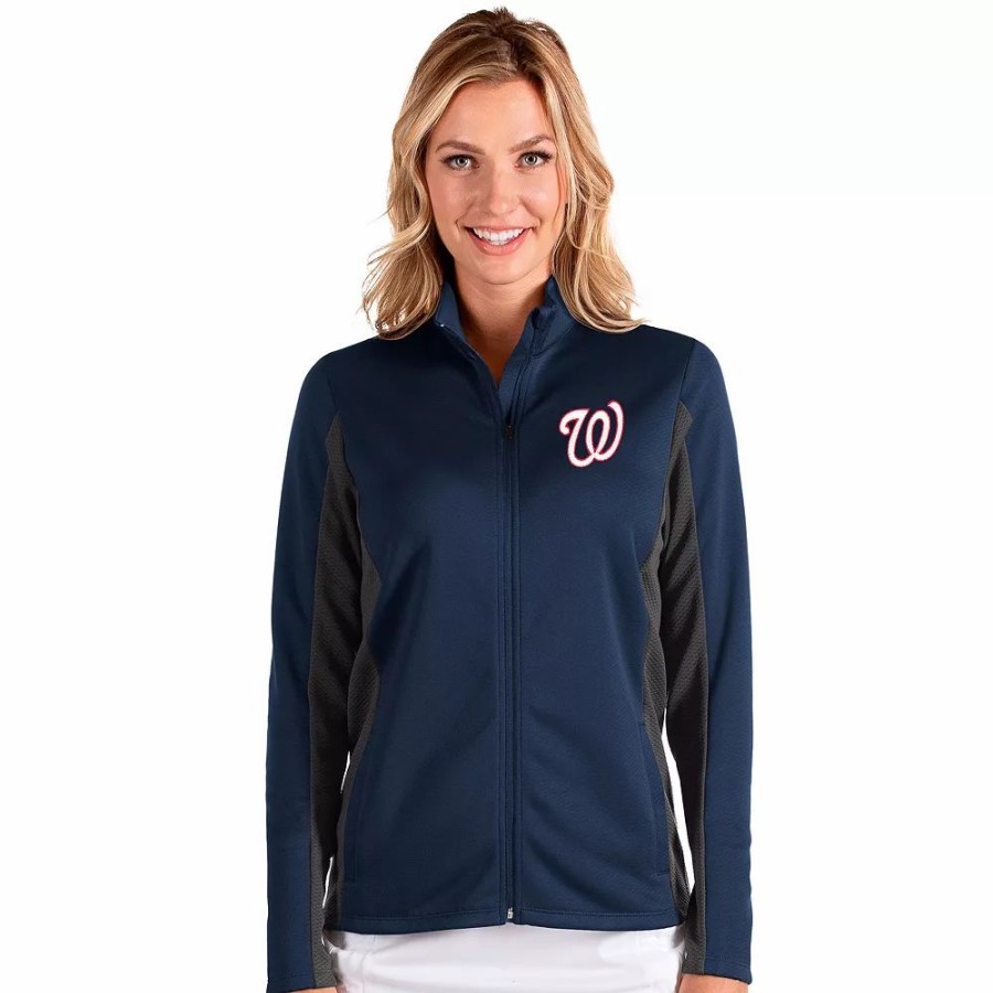 Clothing * | Women'S Washington Nationals Passage Full Zip Jacket