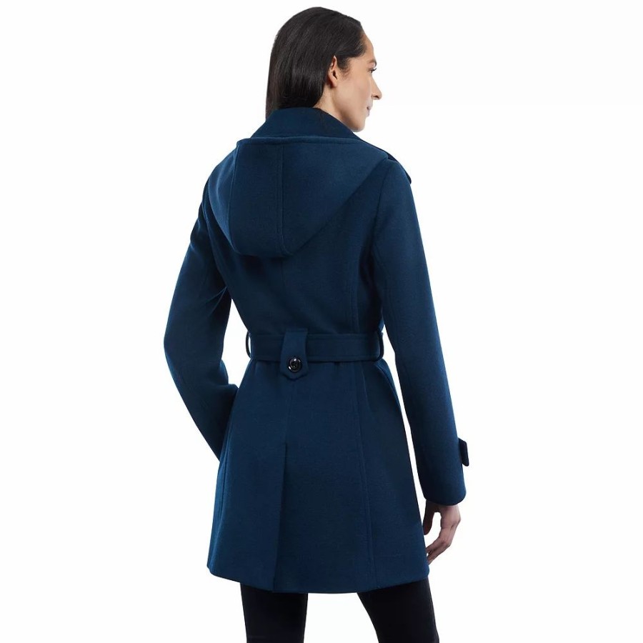 Clothing * | Women'S Tower By London Fog Wool Blend Trench Coat Camel