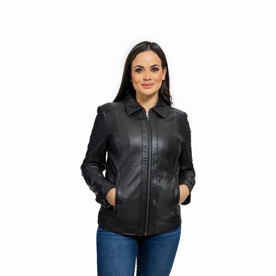 Clothing * | Women'S Whet Blu Patricia Leather Jacket