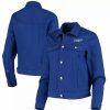 Clothing * | Women'S Antigua Royal Los Angeles Dodgers Flare Full-Button Jacket