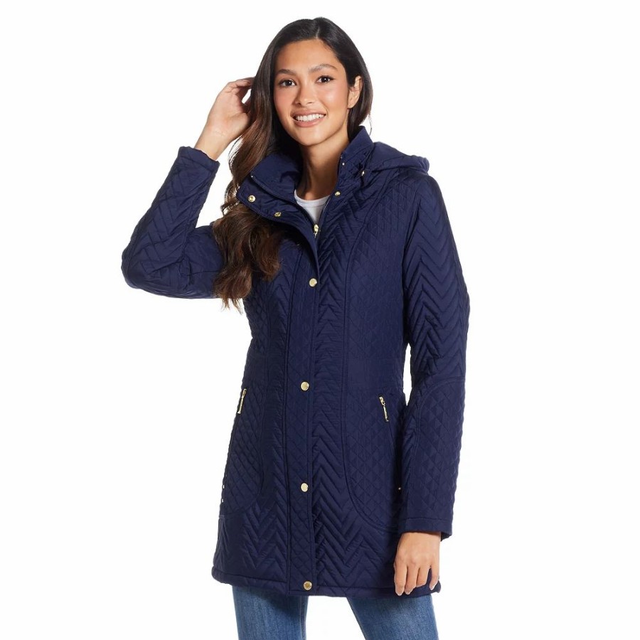 Clothing * | Women'S Weathercast Hooded Quilted Walker Jacket