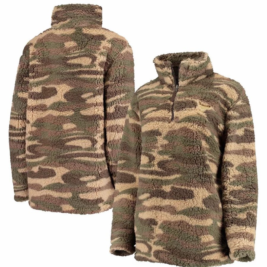 Clothing * | Women'S G-Iii Sports By Carl Banks Camo St. Louis Blues Sherpa Quarter-Zip Jacket