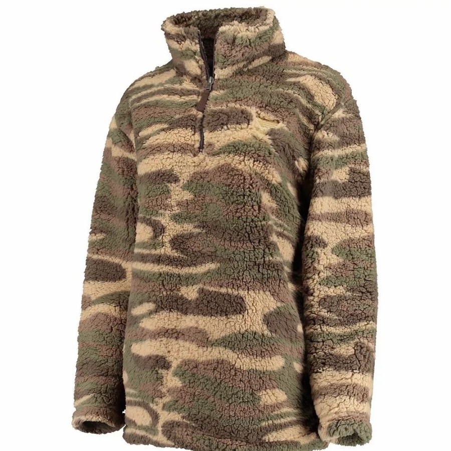 Clothing * | Women'S G-Iii Sports By Carl Banks Camo St. Louis Blues Sherpa Quarter-Zip Jacket