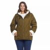 Clothing * | Plus Size Weathercast Sherpa-Trim Quilted Puffer Jacket