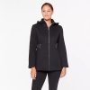 Clothing * | Women'S D.E.T.A.I.L.S Hood Wool-Blend Coat Black