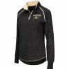 Clothing * | Women'S Colosseum Black Colorado Buffaloes Bikram 1/4 Zip Long Sleeve Jacket