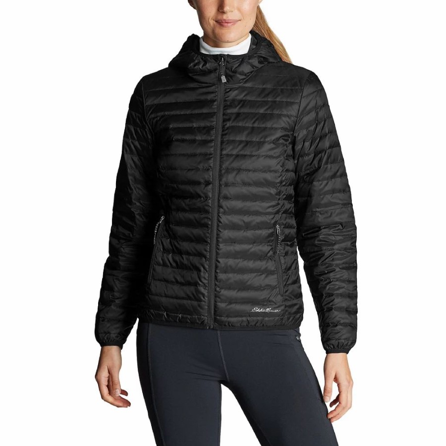 Clothing * | Women'S Eddie Bauer Microlight Hooded Down Puffer Jacket