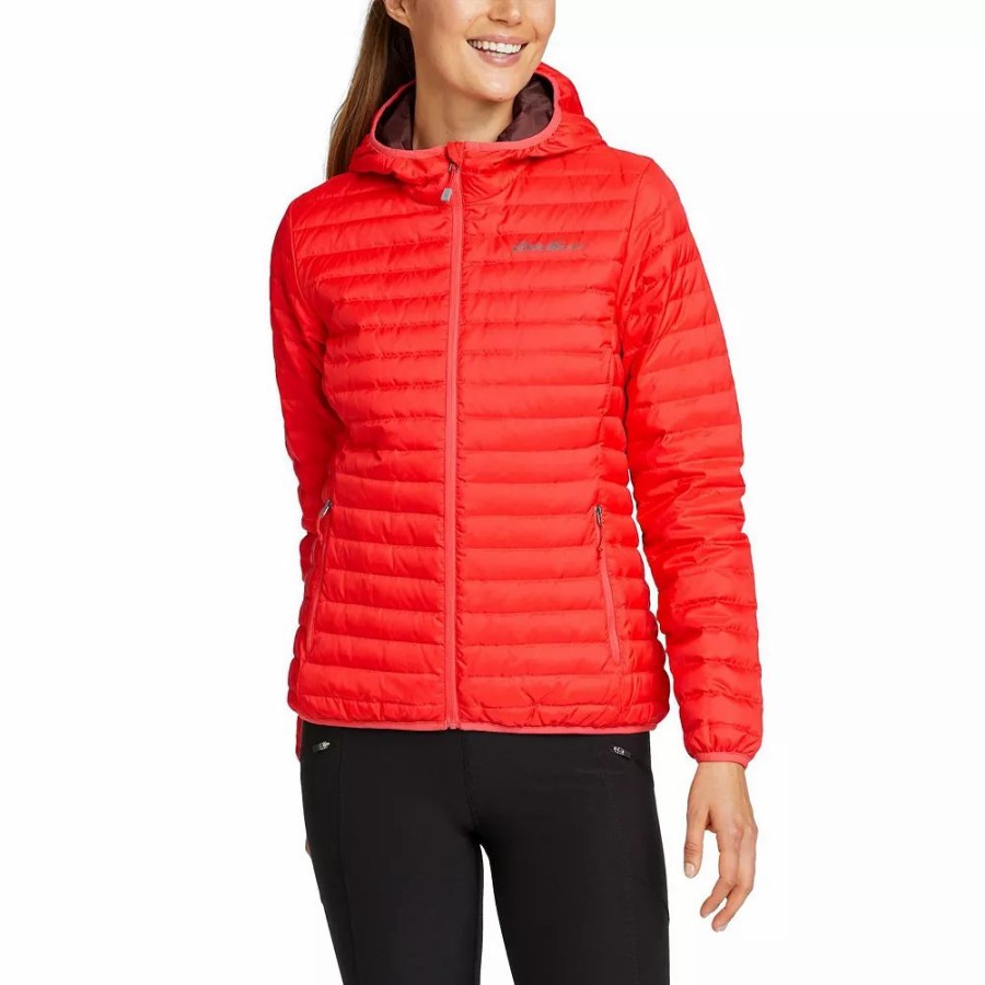 Clothing * | Women'S Eddie Bauer Microlight Hooded Down Puffer Jacket