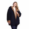 Clothing * | Plus Size Weathercast Reversible Sherpa Fleece Jacket