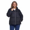 Clothing * | Plus Size Weathercast Hood Puffer Coat