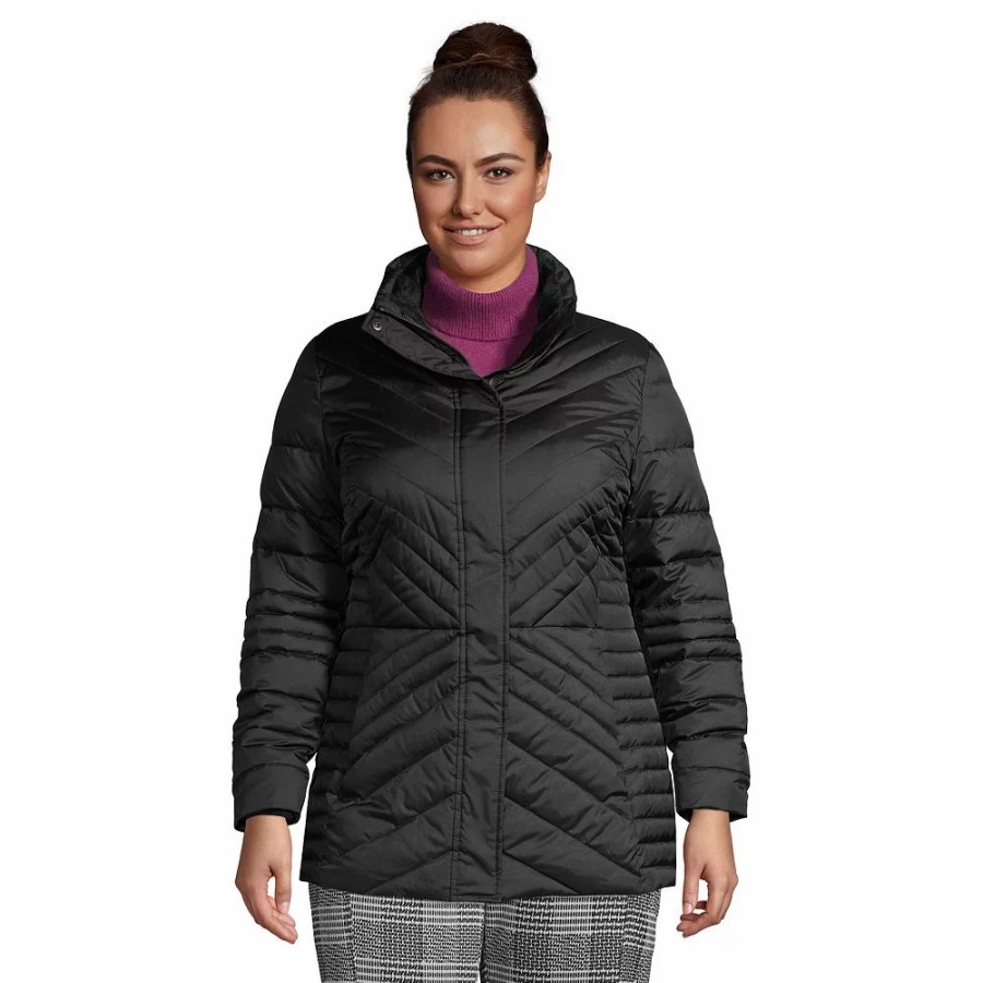 Clothing * | Plus Size Lands' End Insulated Plush Jacket