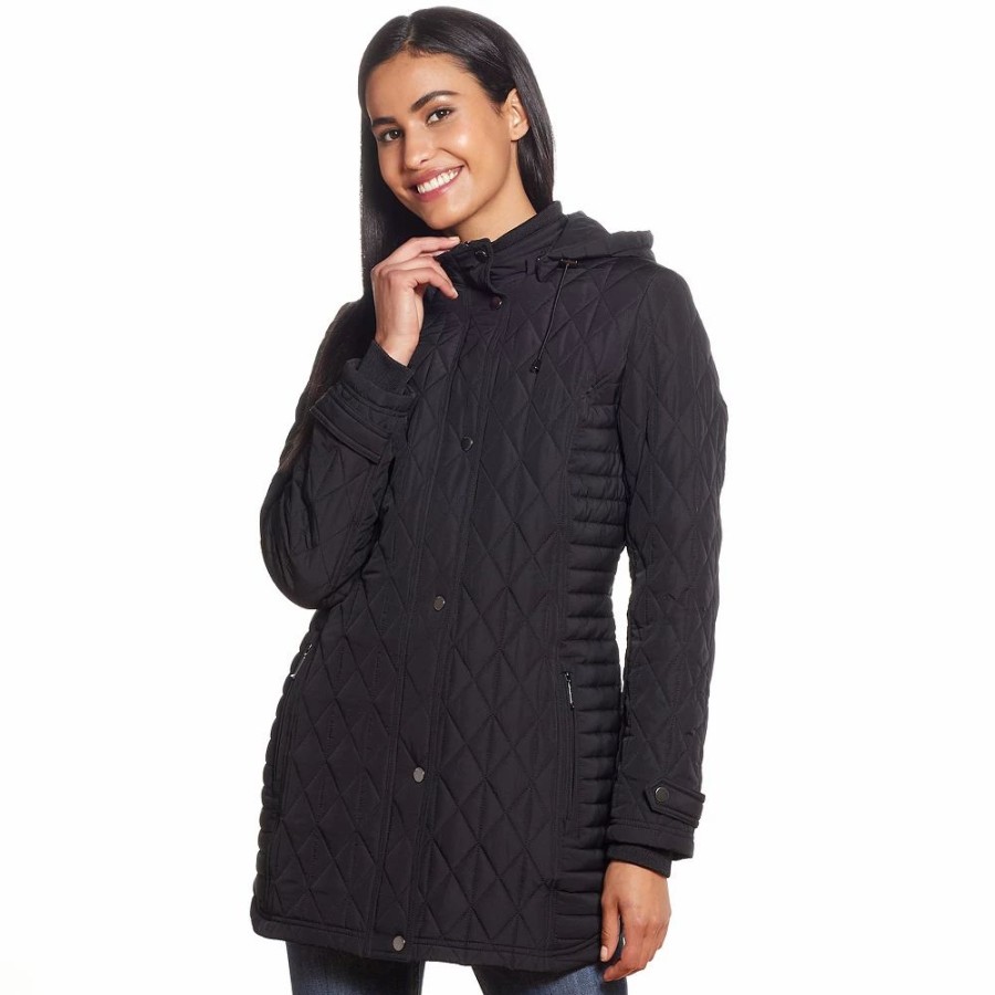 Clothing * | Women'S Weathercast Hooded Quilted Walker Jacket