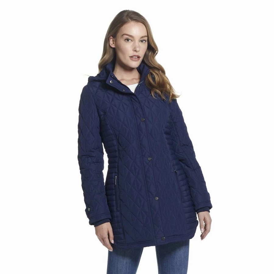 Clothing * | Women'S Weathercast Hooded Quilted Walker Jacket