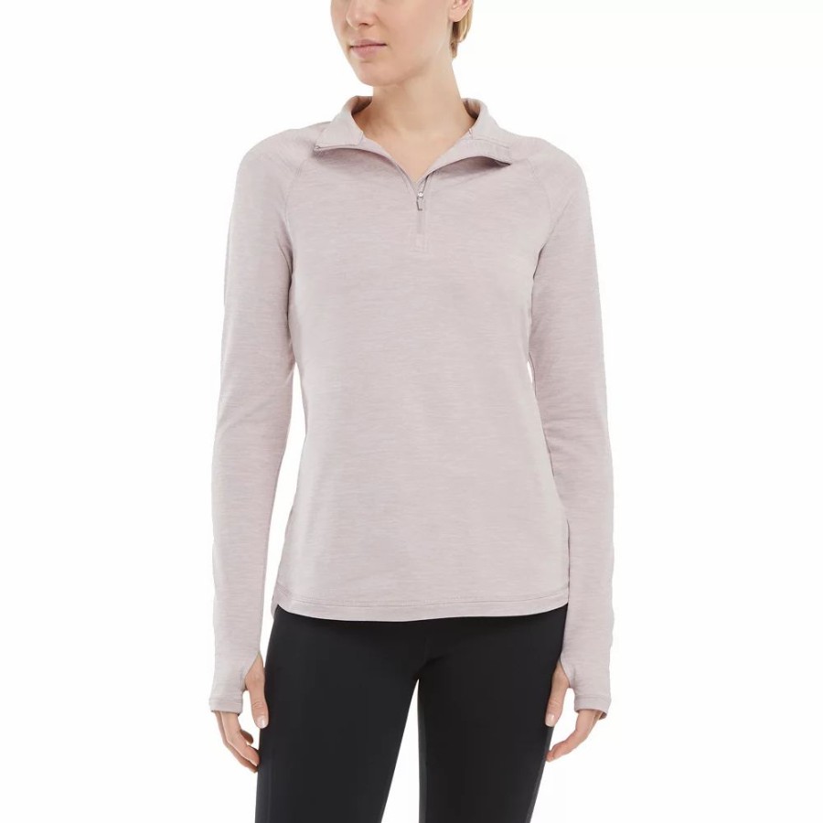 Clothing * | Women'S Jockey Sport Brushed Jersey Half-Zip Top