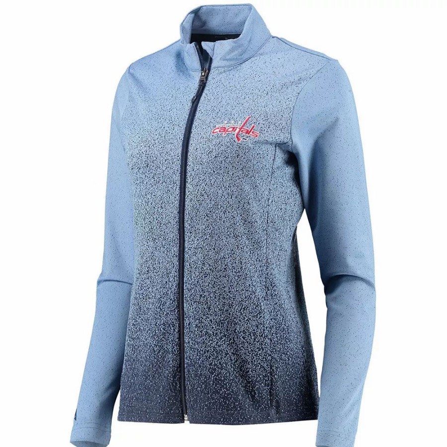 Clothing * | Women'S Antigua Royal/Navy Washington Capitals Guide Desert Dry Full-Zip Jacket