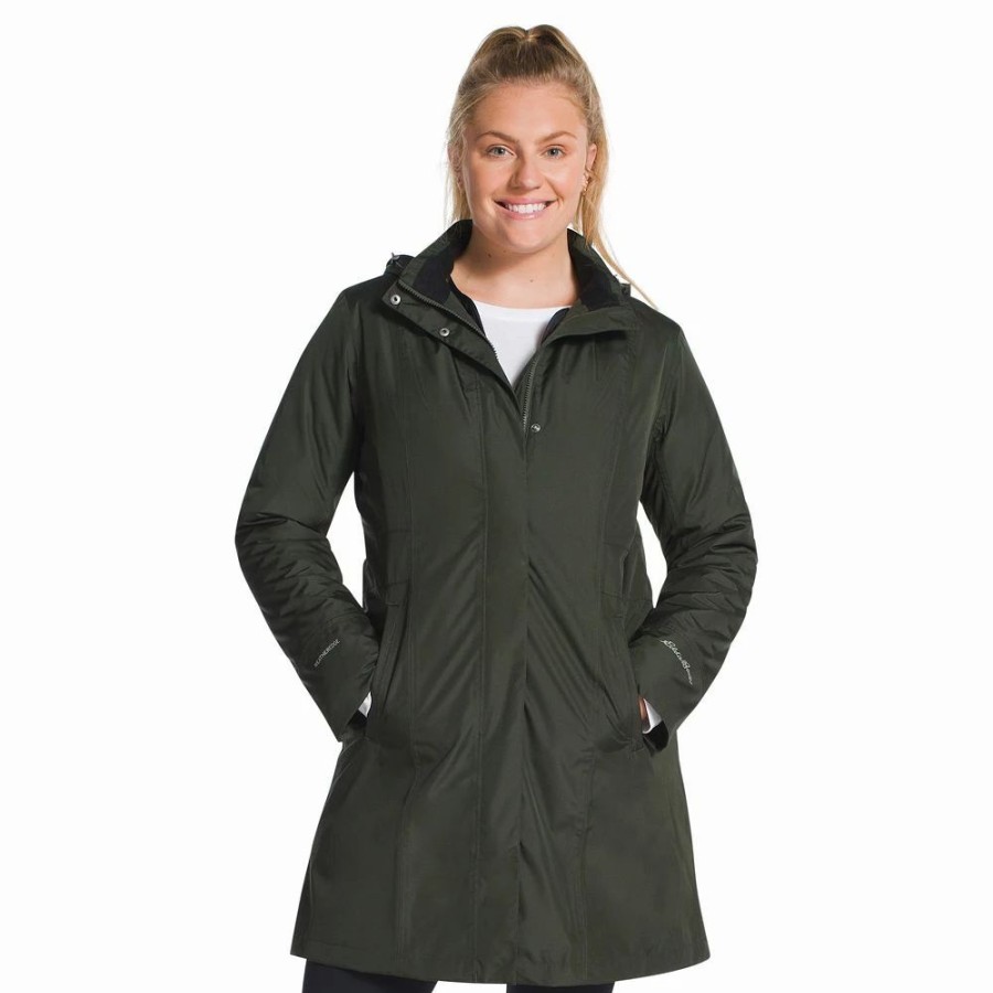 Clothing * | Women'S Eddie Bauer Girl On The Go Insulated Trench Coat