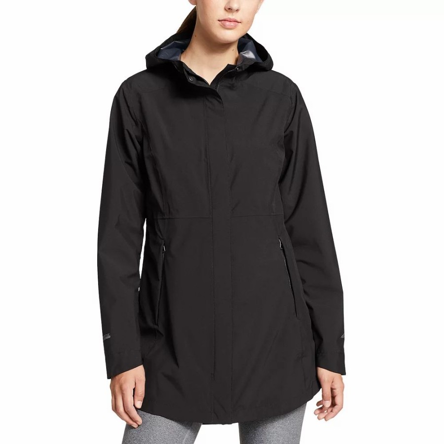 Clothing * | Women'S Eddie Bauer Hooded Stretch Rain Jacket