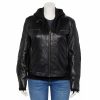 Clothing * | Plus Size Whet Blu April Hoodie & Leather Jacket