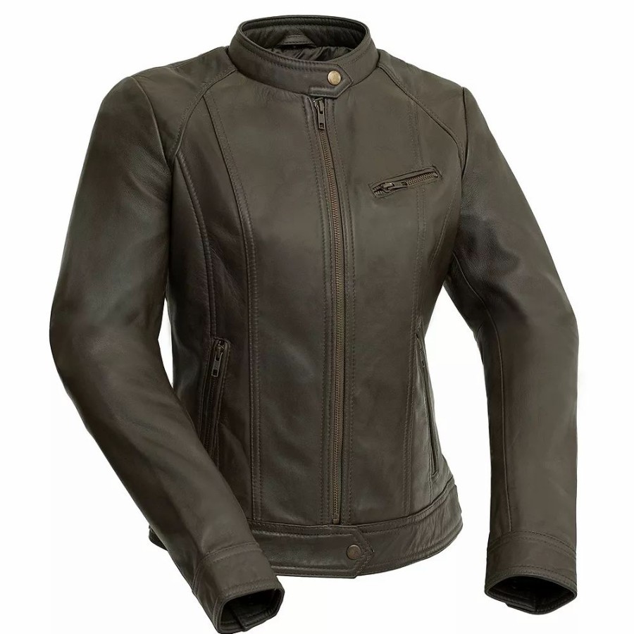 Clothing * | Women'S Whet Blu Leather Moto Jacket