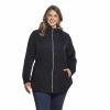 Clothing * | Plus Size Weathercast Striped Modern Anorak Jacket