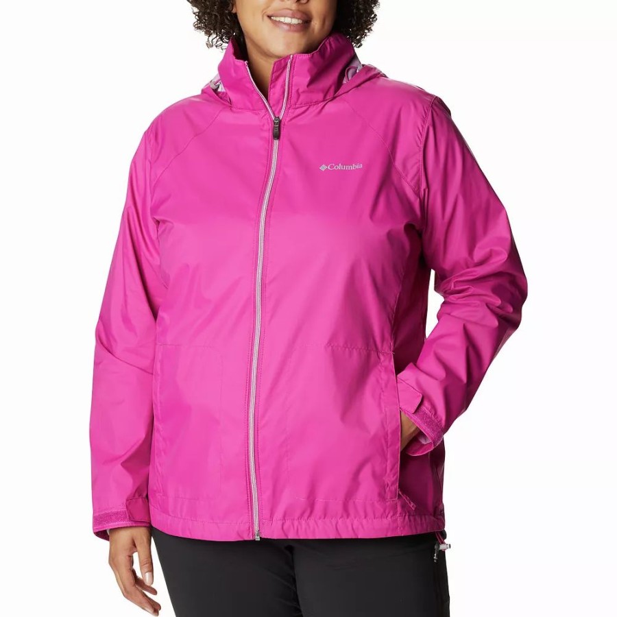 Clothing * | Plus Size Columbia Switchback Iii Hooded Packable Jacket