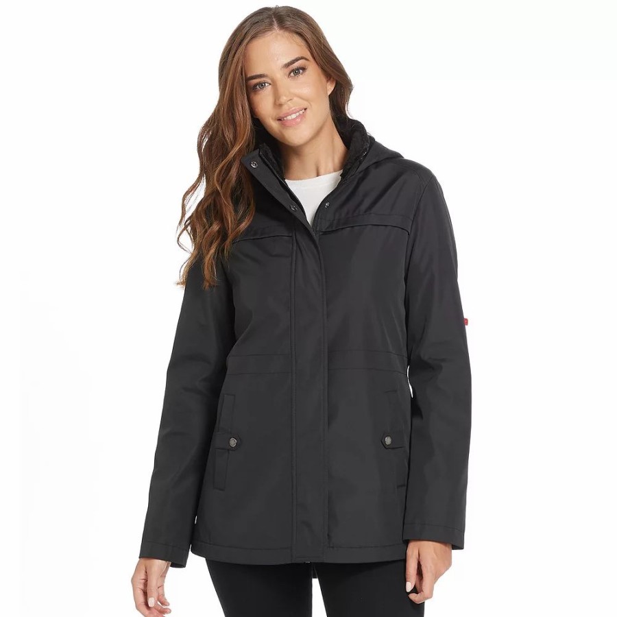 Clothing * | Women'S Weathercast Hooded Bonded Anorak Rain Jacket