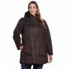 Clothing * | Plus Size Weathercast Hooded Midweight Faux-Shearling Coat