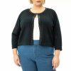 Clothing * | Plus Size Nina Leonard Stud Detail Bolero