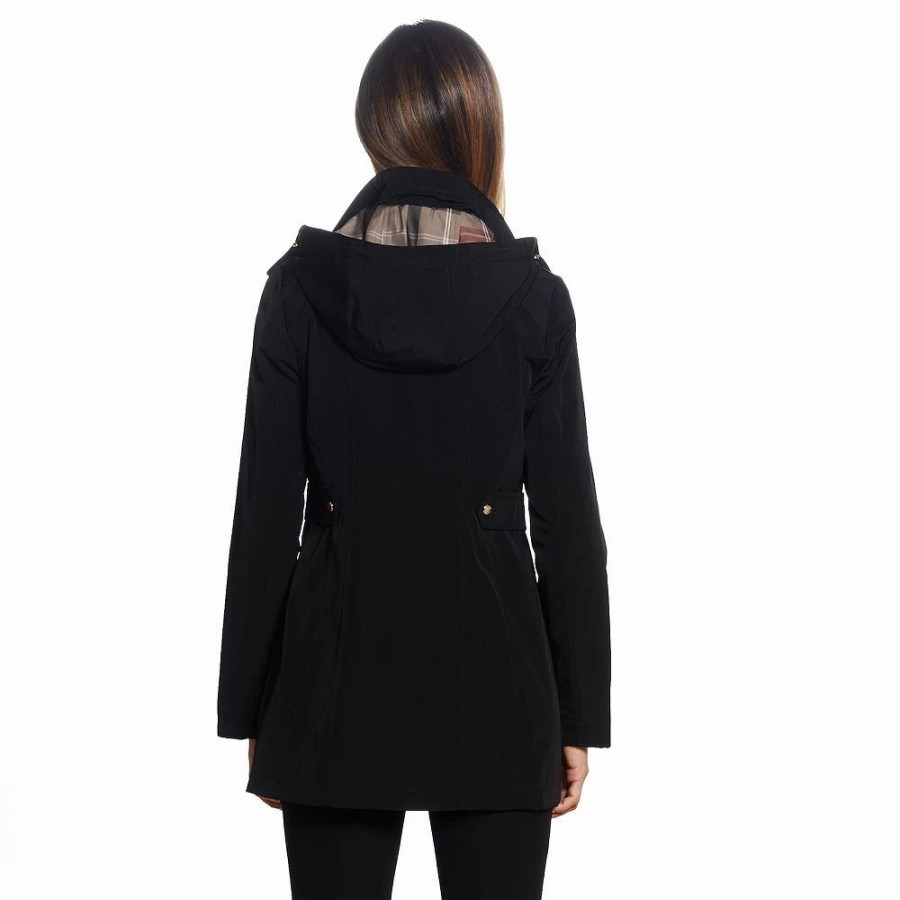 Clothing * | Women'S Gallery Short Rain Coat Black