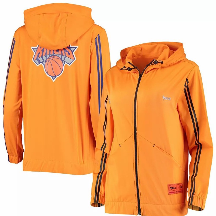 Clothing * | Women'S Qore Orange New York Knicks Everyday Team Full-Zip Jacket