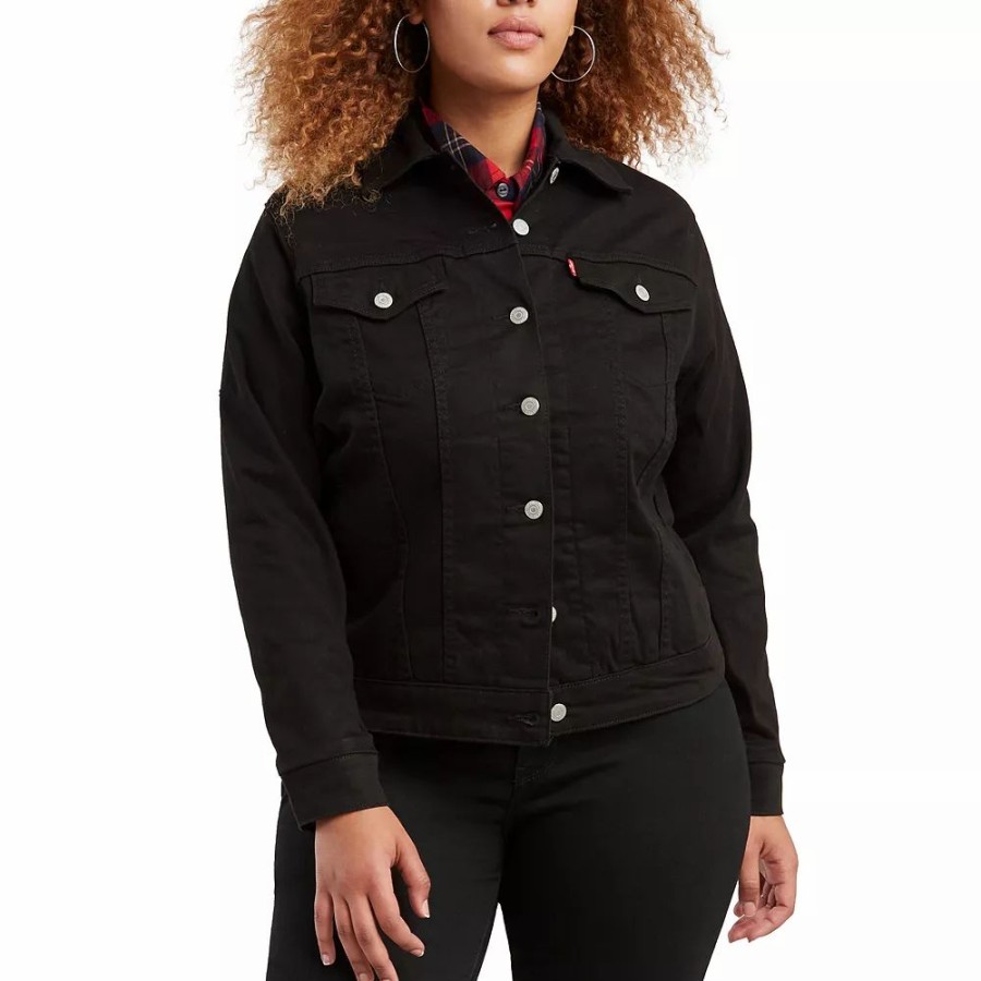 Clothing * | Plus Size Levi'S Original Trucker Jean Jacket