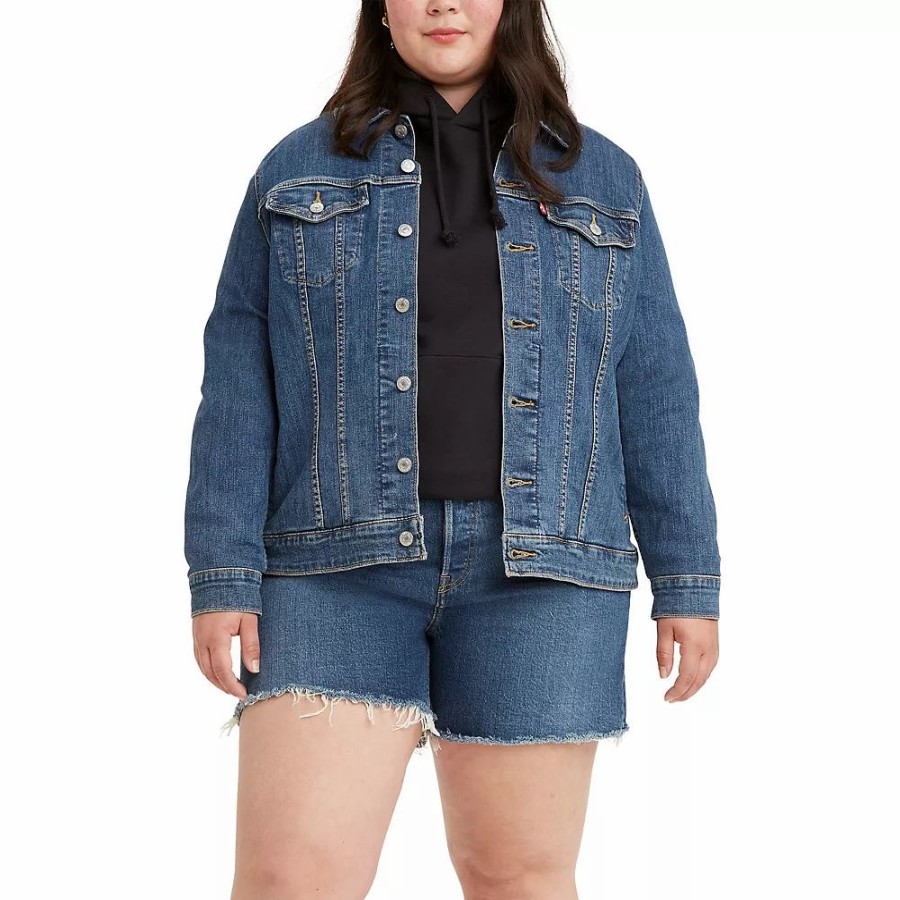 Clothing * | Plus Size Levi'S Original Trucker Jean Jacket