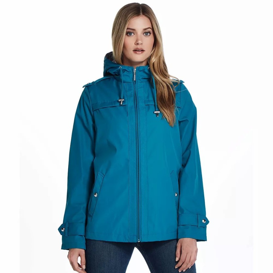 Clothing * | Women'S Weathercast Hooded Raincoat