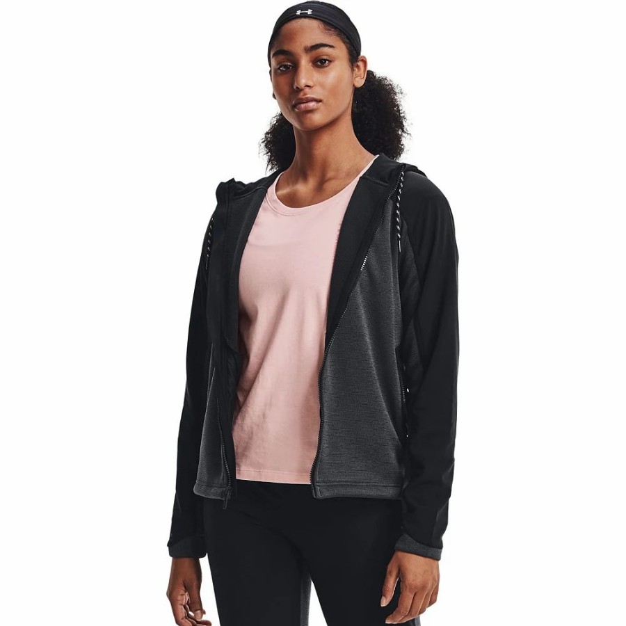 Clothing * | Women'S Under Armour Essential Hooded Water-Resistant Sweater Jacket