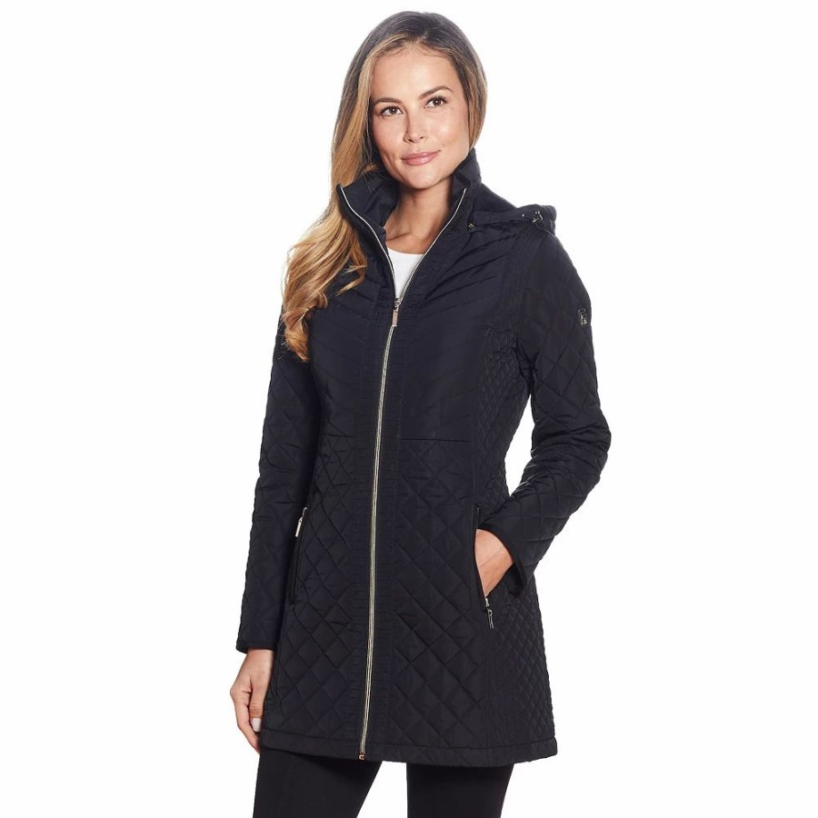 Clothing * | Women'S Gallery Faux-Fur Hood Quilted Jacket