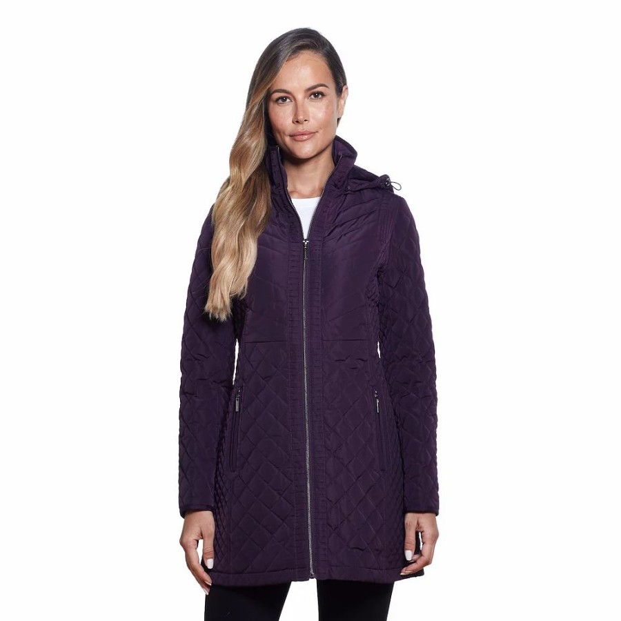 Clothing * | Women'S Gallery Faux-Fur Hood Quilted Jacket