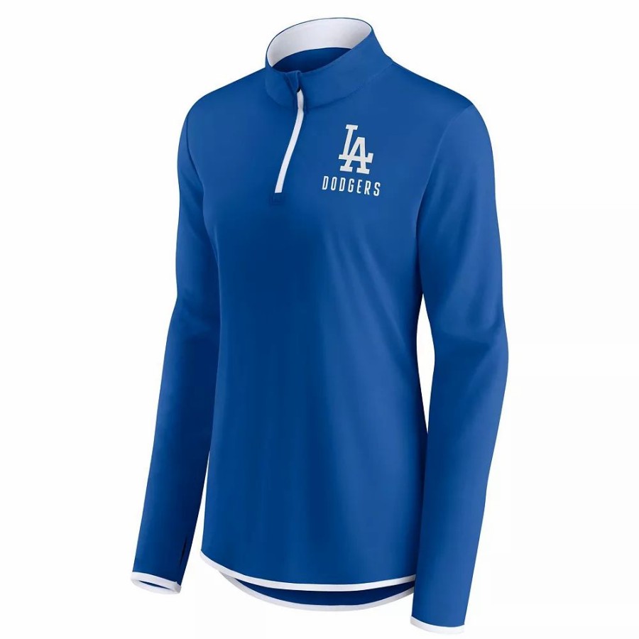 Clothing * | Women'S Fanatics Branded Royal Los Angeles Dodgers Worth The Drive Quarter-Zip Jacket