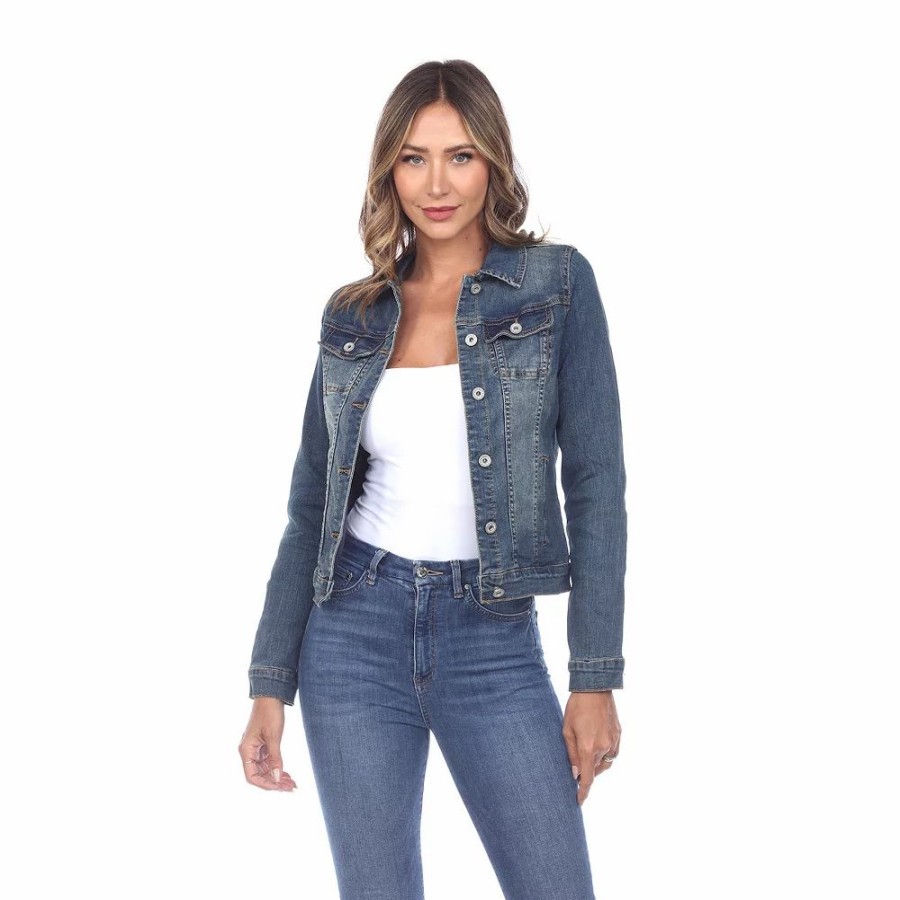 Clothing * | Women'S White Mark Classic Denim Jacket