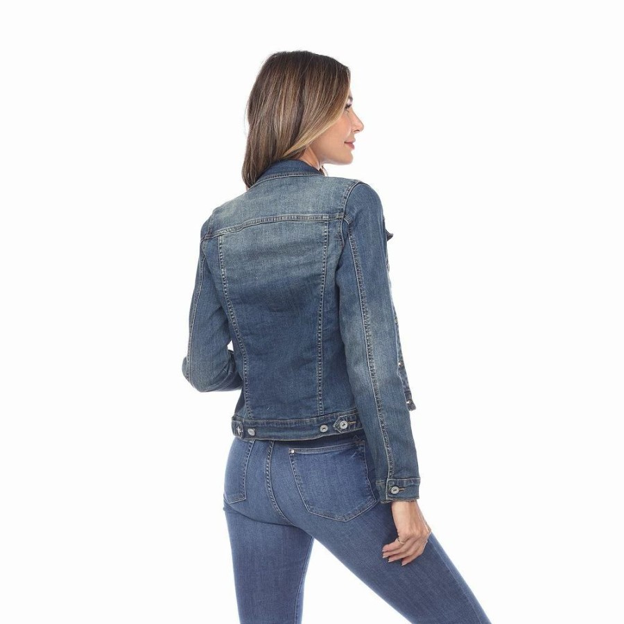 Clothing * | Women'S White Mark Classic Denim Jacket