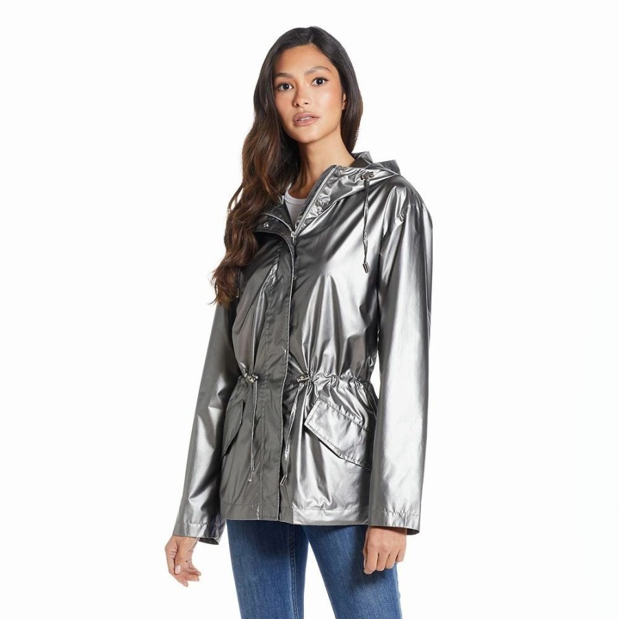 Clothing * | Women'S Weathercast Metallic Anorak Jacket