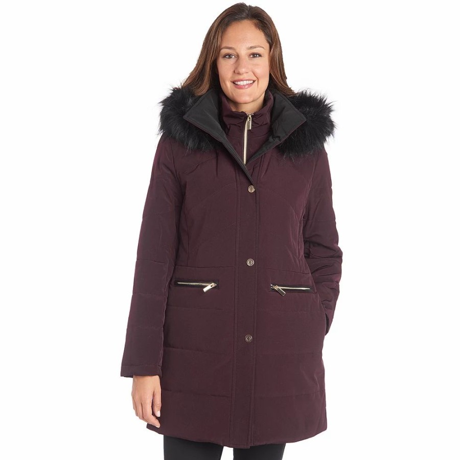 Clothing * | Women'S Fleet Street Faux-Fur Hooded Quilted Puffer Jacket