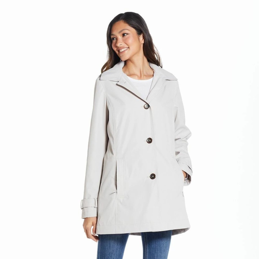 Clothing * | Women'S Weathercast Hooded Topper Rain Jacket