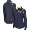 Clothing * | Women'S Colosseum Navy Navy Midshipmen Bikram 1/4 Zip Long Sleeve Jacket