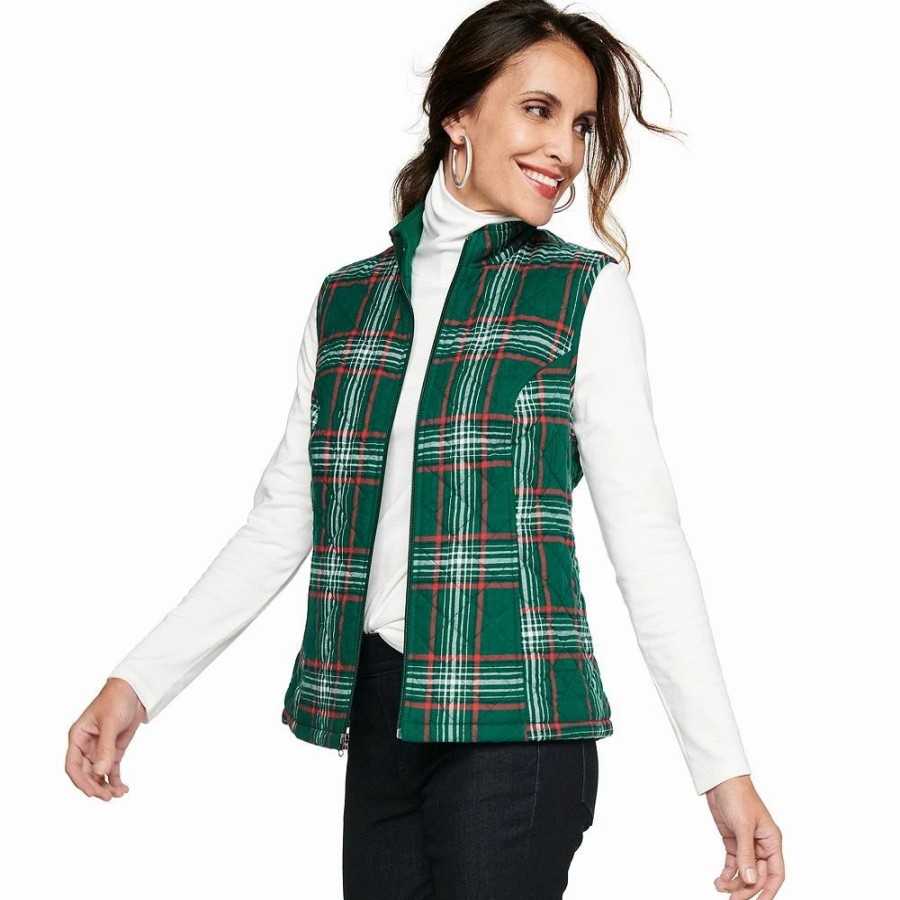 Clothing * | Women'S Croft & Barrow Quilted Vest