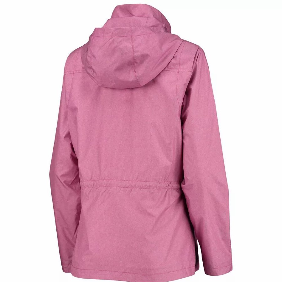 Clothing * | Women'S Cutter & Buck Pink Carolina Panthers Packable Full-Zip Weathertec Jacket