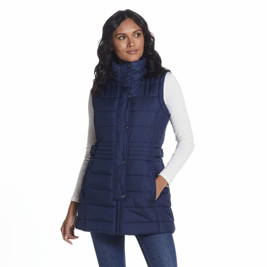 Clothing * | Women'S Weathercast Modern Long Quilted Vest