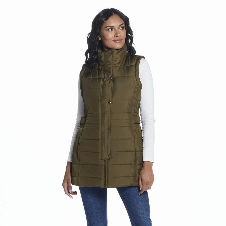 Clothing * | Women'S Weathercast Modern Long Quilted Vest