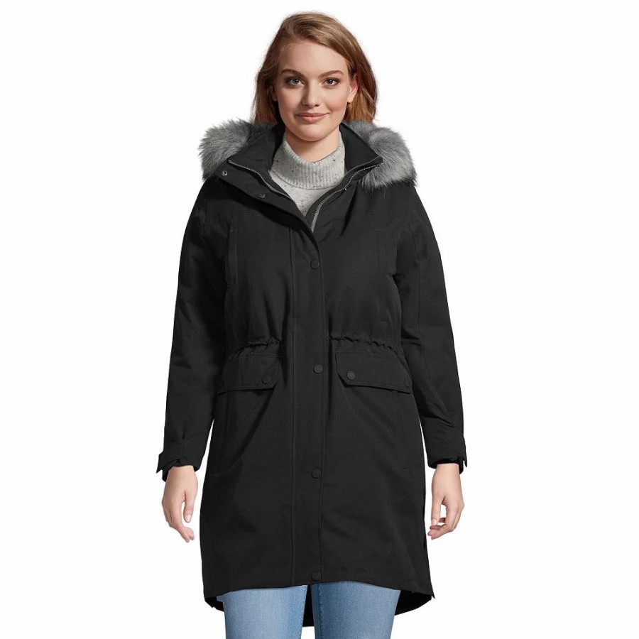 Clothing * | Plus Size Lands' End Expedition Down Waterproof Winter Parka