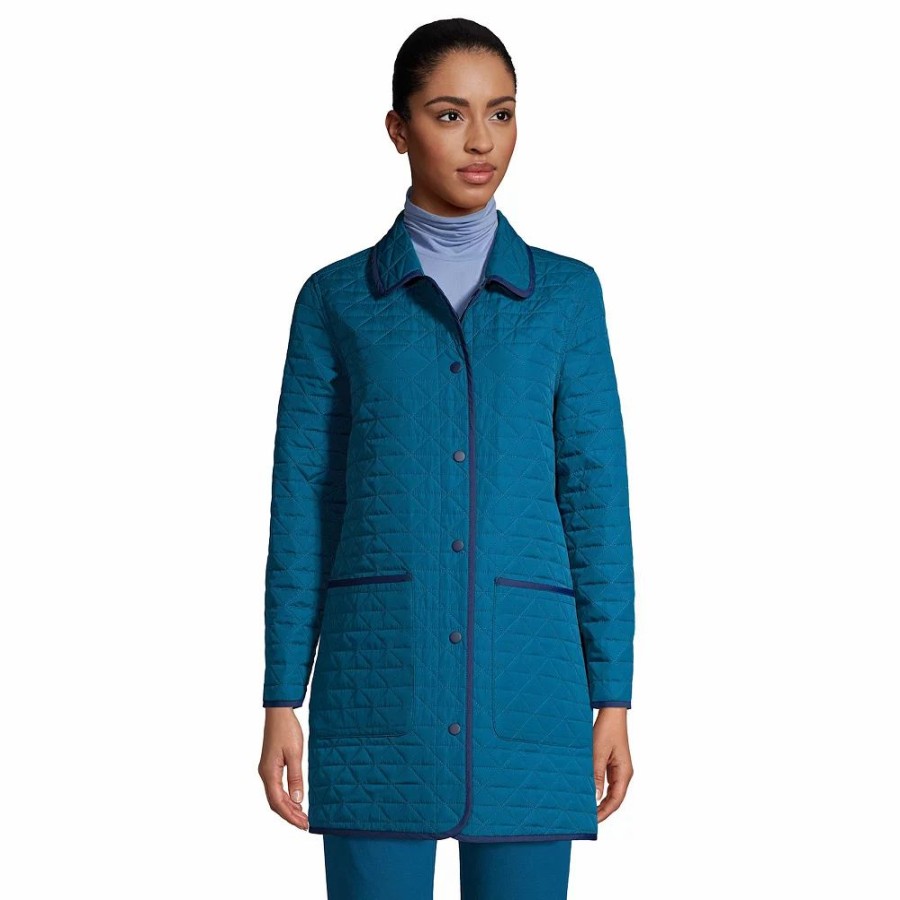 Clothing * | Petite Lands' End Insulated Primaloft Eco Reversible Coat