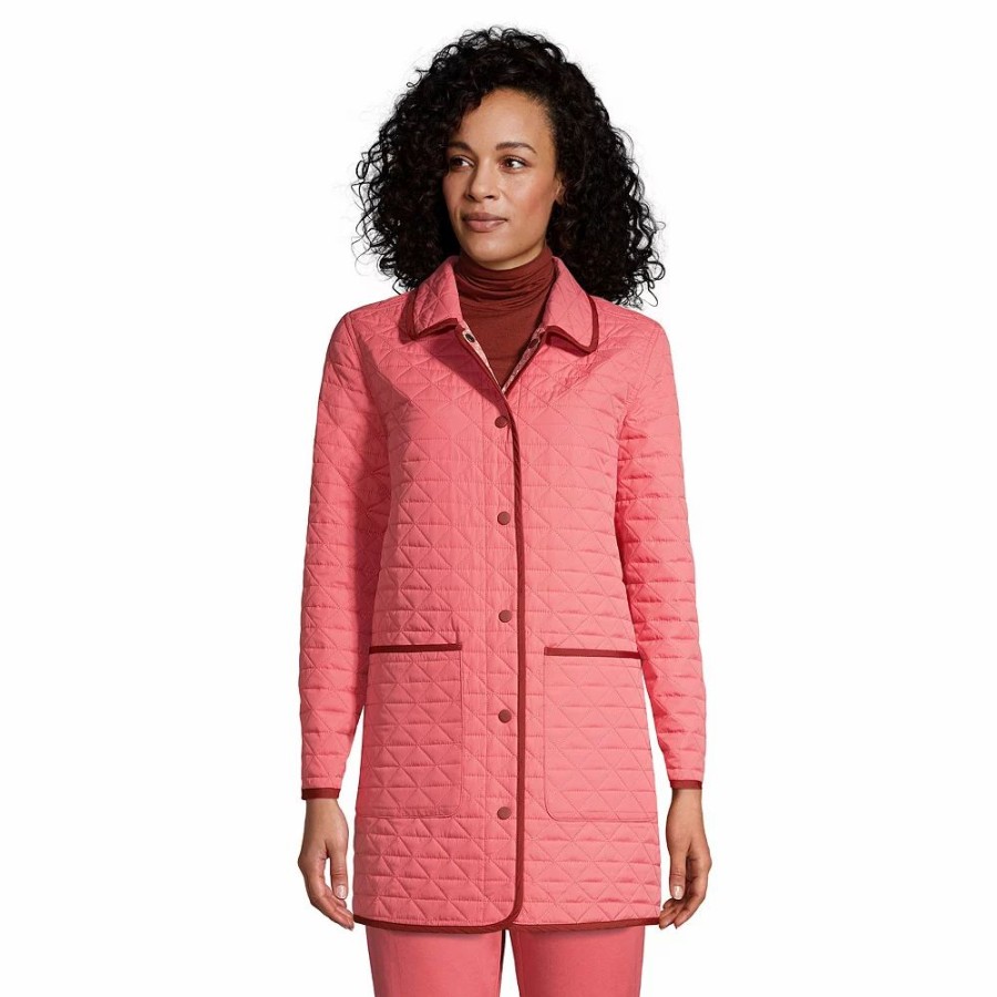 Clothing * | Petite Lands' End Insulated Primaloft Eco Reversible Coat